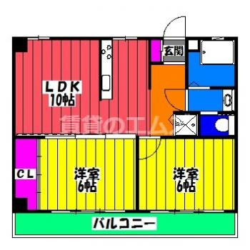 【間取り】 | 駅南第２ケイコービル | 駅南第２ケイコービルの間取り