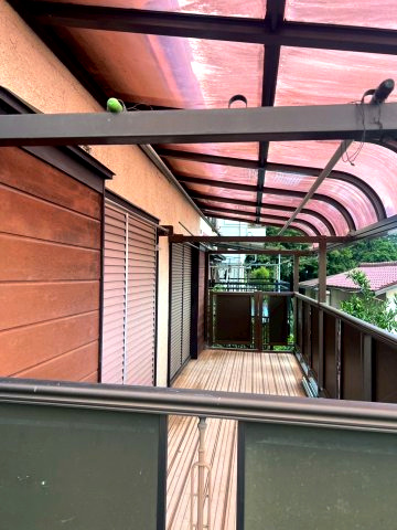 桐生市堤町眺めの良い戸建のバルコニー