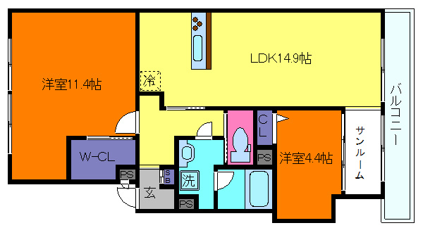 アプリーレ住吉本町の間取り