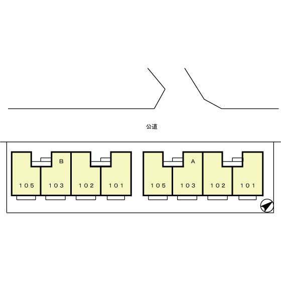 ビューパレス Ａの区画図