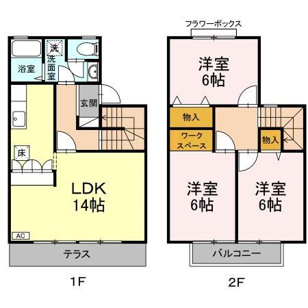 ビューパレス Ａの間取り