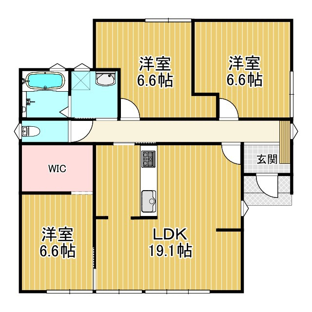 西条市飯岡　中古住宅の間取り