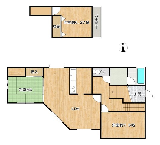 中古戸建　安中市秋間みのりが丘の間取り