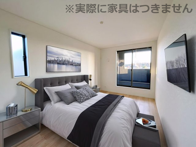 新築戸建・建売　郡山市大槻町字三角田　CRADLE GARDEN　全5棟の洋室|※家具を配置した場合のイメージ図になります！実際に家具はつきません。