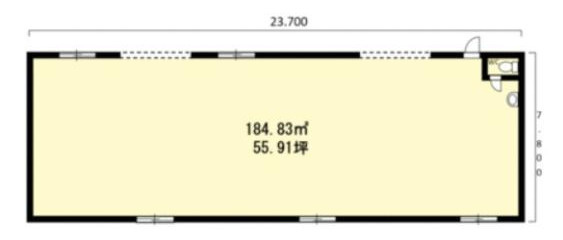 栗東市岡　貸倉庫の間取り