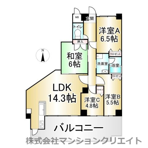 信開ガーデンコート文京の間取り|現況と間取図が異なる場合は現況を優先とします。