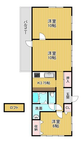 【間取り】 | ファミールHIRO C | 遊び心満点の間取り、飽きのこない楽しいデザイン