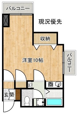 大正町中村コーポの間取り