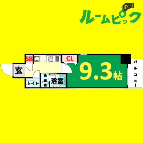ディアレイシャス鶴舞公園　名古屋市賃貸　仲介手数料無料の間取り