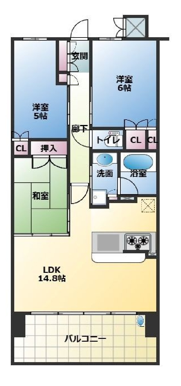 グランディレジデンス和歌山三木町の間取り