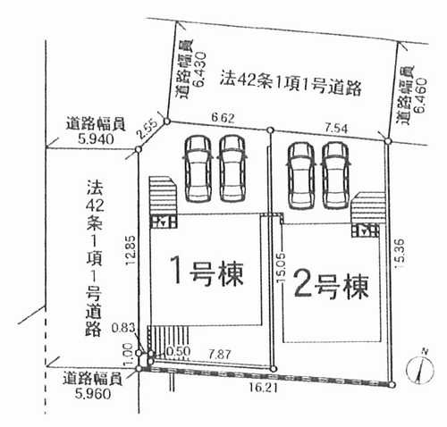 海老名市国分寺台第15　新築戸建全2棟　2号棟の区画図