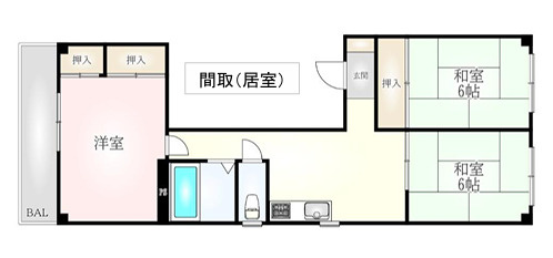 神戸市兵庫区七宮町２丁目の一棟マンションの間取り
