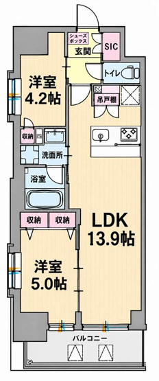 【間取り】 | スプランディッド上本町WESTⅡ