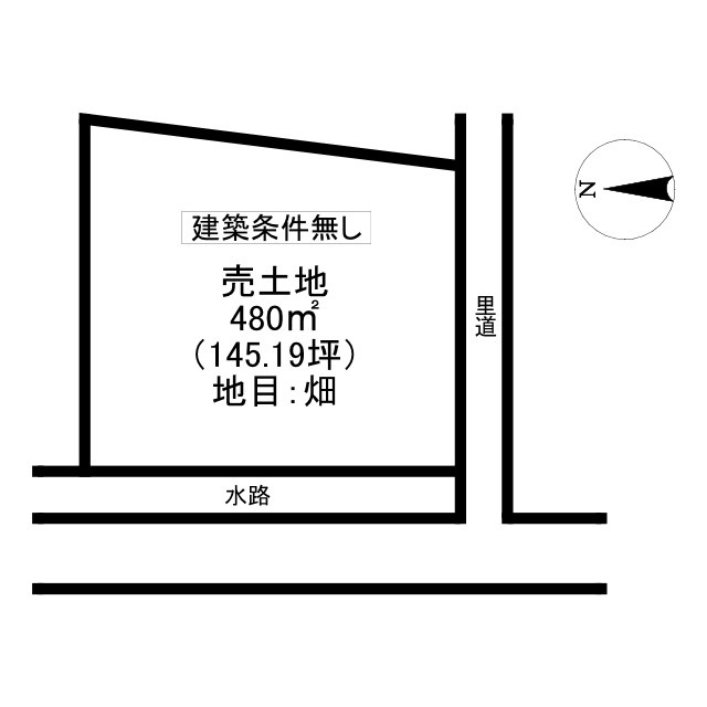 福田　売土地　145.19坪の土地図