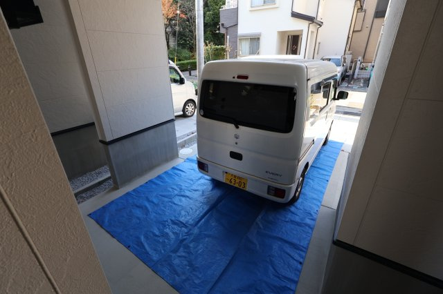 《仲介手数料無料》南区文蔵４丁目13-8新築一戸建てメルディアの駐車場|撮影日 2025年11月20日 11:00 晴れ