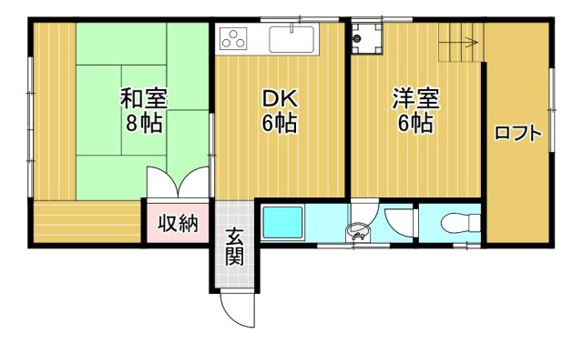 ファミールHIRO Aの間取り|一人暮らしにぴったりの快適空間