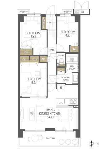 【間取り】ディオ・フェルティ丹波橋左芳館 