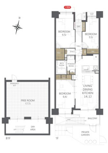 【間取り】エフローレ新三郷２１６ 