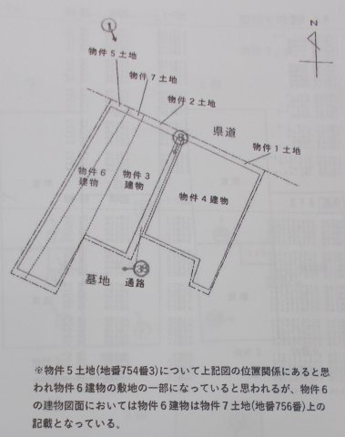 洲本市由良　冷凍冷蔵庫跡地の区画図