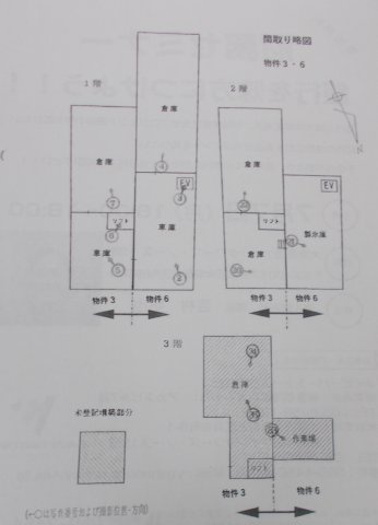 洲本市由良　冷凍冷蔵庫跡地の区画図