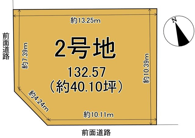 大津市今堅田1丁目10付近　分譲地の区画図|2号地