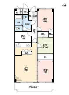 【間取り】 | ローレルハイツ茨木壱号棟