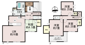 【間取り】 | 那覇市識名（全2棟） | A号棟　4590万円