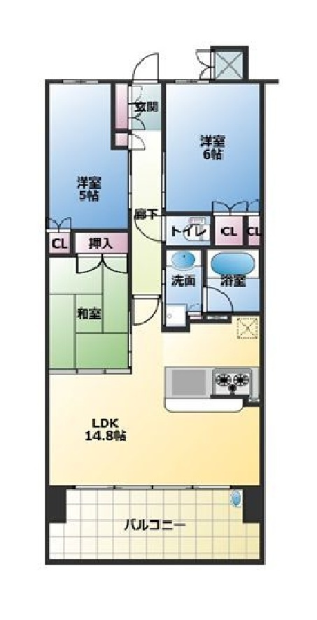 グランディレジデンス和歌山三木町の間取り