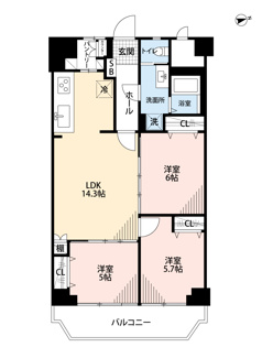 【間取り】 | ローレルハイツ茨木総持寺第1号棟