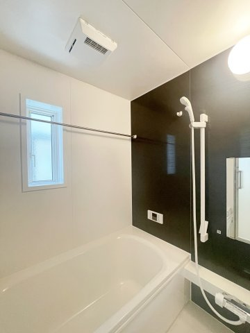 新築戸建・建売　福島市松川町木曽内裡　CRADLE GARDEN　全4棟の浴室|浴室乾燥機付きで雨の日や花粉の時期でも室内干しができるので安心です！