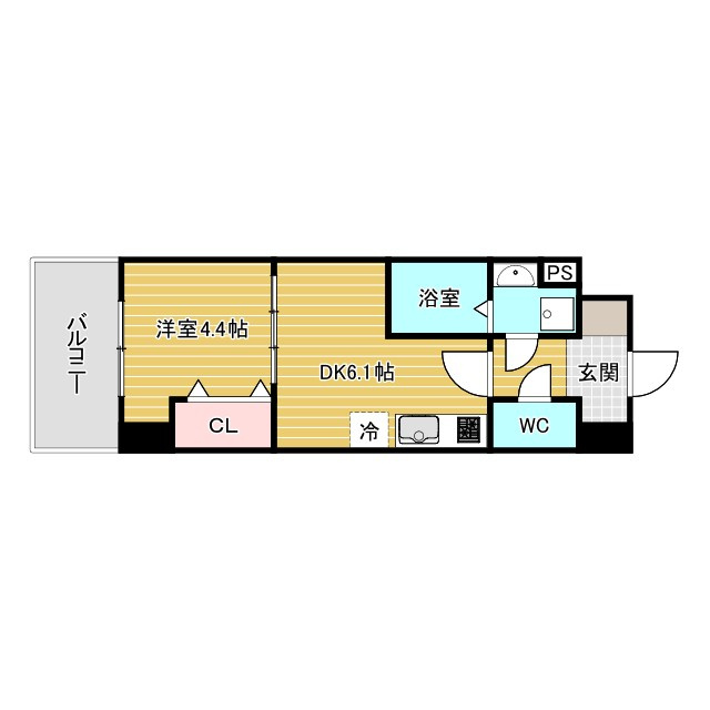 ライブガーデン江坂Ⅸの間取り