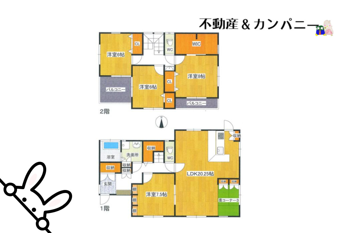 南白水1丁目中古戸建の間取り