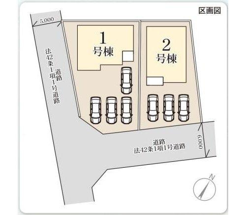 宇都宮瑞穂野第３ ２号棟の区画図|●2号棟様