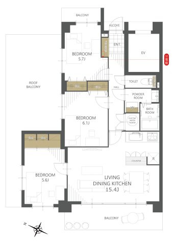 【間取り】ダイアパレスパークサイド府中 