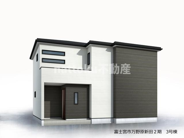 富士宮市万野原新田の新築一戸建の完成予想図|外観パースです