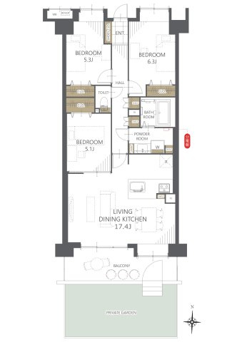 【間取り】サンヴェール千葉サザンヒルズ 