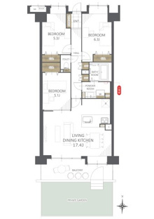 【間取り】サンヴェール千葉サザンヒルズ 