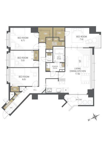 【間取り】ガーデンヒルズラ・モード白石ステーション 
