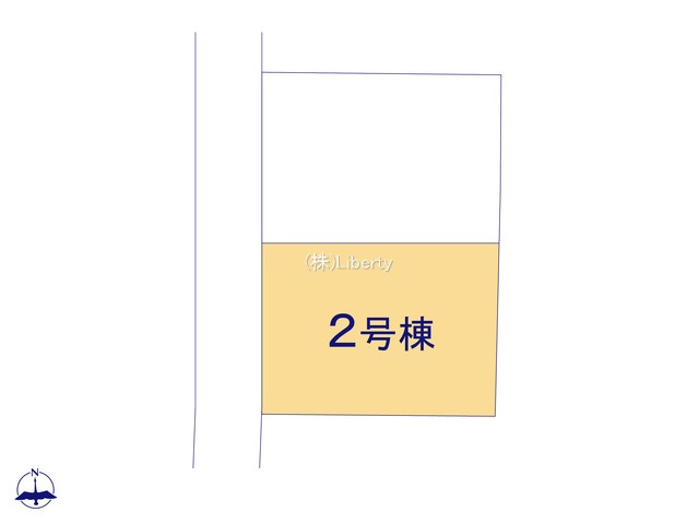 筑西市下川島第2　新築戸建　2号棟の区画図