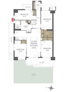 【間取り】モアステージ吉川ライネスハイムＢ棟 