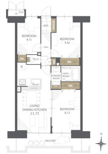 【間取り】ナイスアーバン南仙台３ 