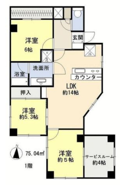 戸田市上戸田2丁目　一棟売マンションの間取り
