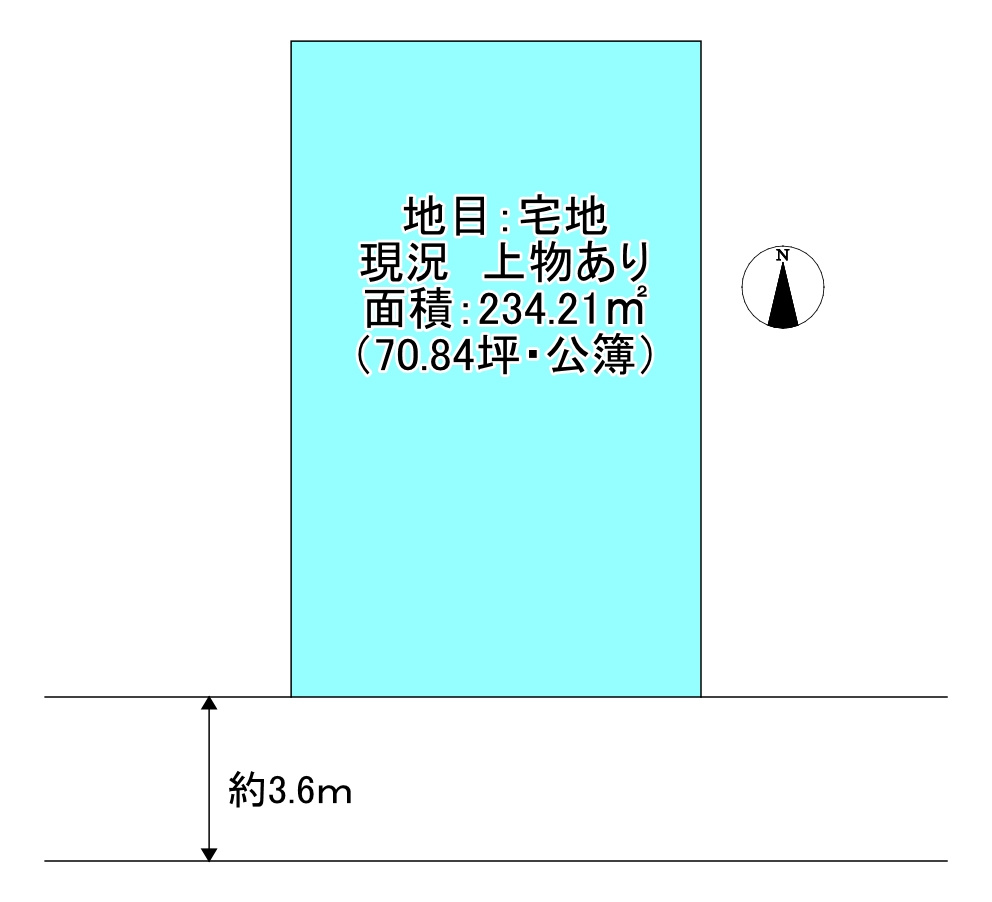 新居浜市桜木町　売土地の土地図