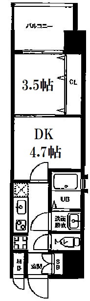 ビガーポリス417天満橋Ⅱの間取り