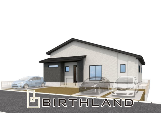 新築戸建・建売　福島市松川町3期　LIGARE　全1棟の外観パース|11月完成予定図です！