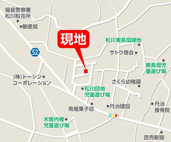 新築戸建・建売　福島市松川町3期　LIGARE　全1棟の地図