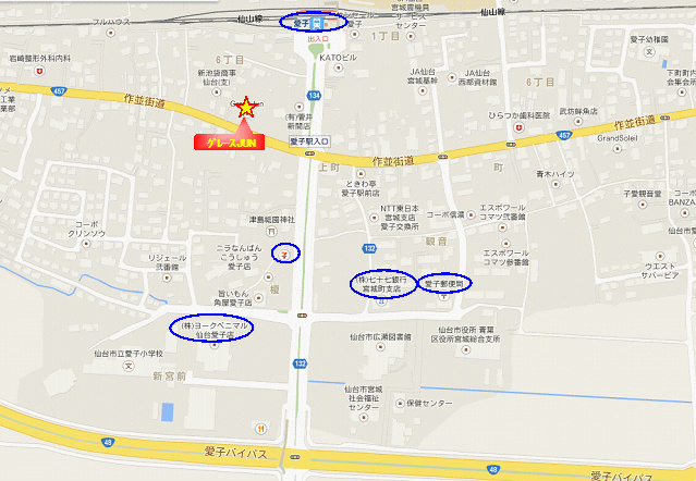 【地図】グレースJUN