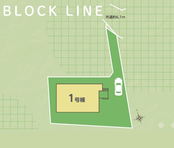 福津市福間駅東2丁目第1-1棟（1号棟）の区画図|配置図（1号棟）
