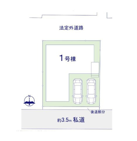 糟屋郡志免町東公園台2丁目第3-1棟（1号棟）　の区画図|配置図（1号棟）