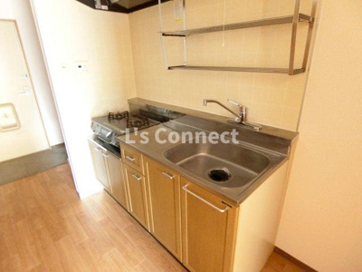 【キッチン】 | ワカユーヒルズ | 2口ガスコンロ設置可能なキッチン。